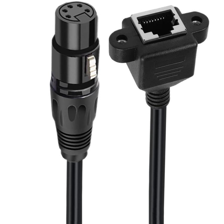 XLR 5 Pin Female to RJ45 Female Audio Cable, Length: 30cm, Female to RJ45 XLR 5 Pin Female to RJ45 Female Audio Cable, Length: 30cm, Female to RJ45